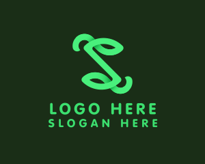 Swoosh - Letter S Vine Swoosh logo design