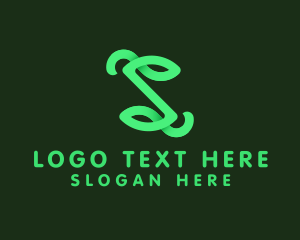 Floral - Letter S Vine Swoosh logo design