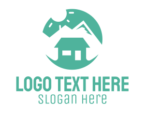 Chalet - Mountain Peak Cabin Home logo design