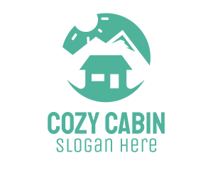 Cabin - Mountain Peak Cabin Home logo design