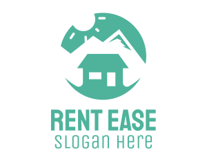 Rental - Mountain Peak Cabin Home logo design