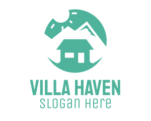 Villa - Mountain Peak Cabin Home logo design