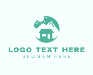 Villa - Mountain Peak Cabin Home logo design