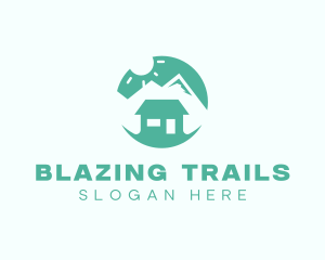 Mountain Peak Cabin Home logo design