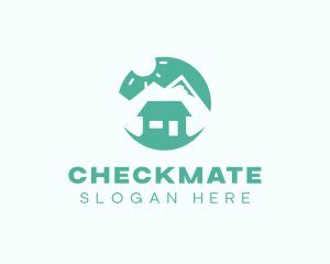 Mountain Peak Cabin Home logo design