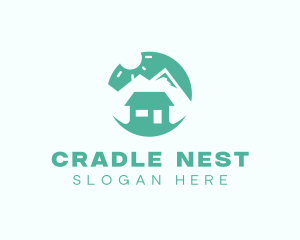 Mountain Peak Cabin Home logo design