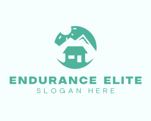 Mountain Peak Cabin Home logo design