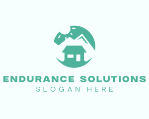 Mountain Peak Cabin Home logo design