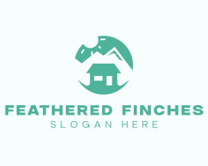 Mountain Peak Cabin Home logo design