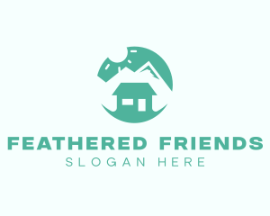 Mountain Peak Cabin Home logo design