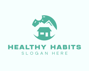 Mountain Peak Cabin Home logo design