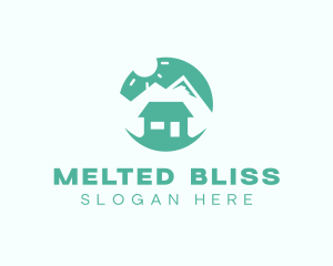 Mountain Peak Cabin Home logo design