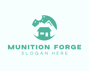 Mountain Peak Cabin Home logo design