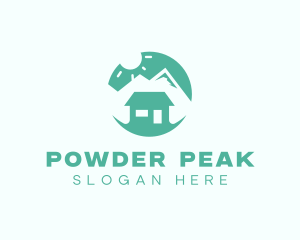 Mountain Peak Cabin Home logo design