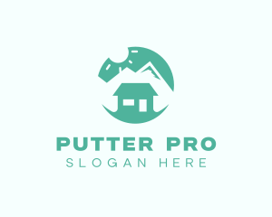 Mountain Peak Cabin Home logo design