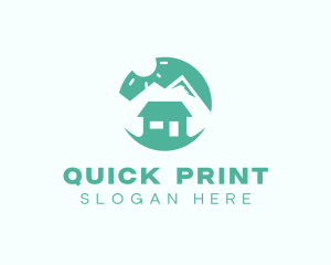 Mountain Peak Cabin Home logo design