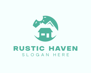 Mountain Peak Cabin Home logo design