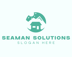 Mountain Peak Cabin Home logo design