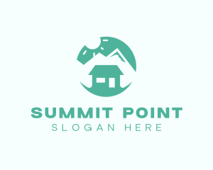 Mountain Peak Cabin Home logo design