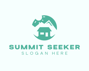 Mountain Peak Cabin Home logo design