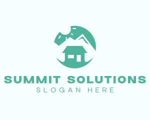 Mountain Peak Cabin Home logo design