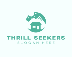 Mountain Peak Cabin Home logo design