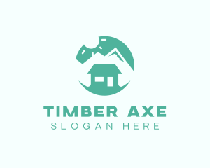 Mountain Peak Cabin Home logo design