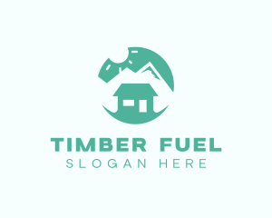 Mountain Peak Cabin Home logo design