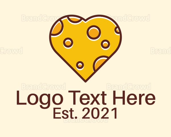 Cheddar Cheese Heart Logo