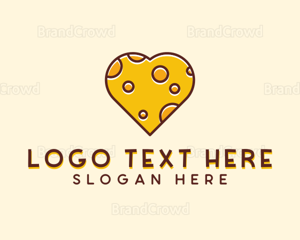 Cheddar Cheese Heart Logo