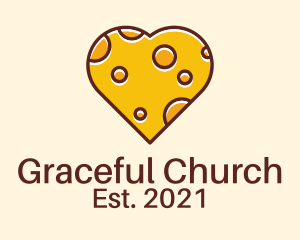 Baker - Cheddar Cheese Heart logo design