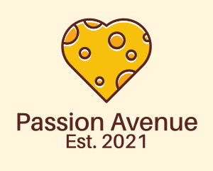Passion - Cheddar Cheese Heart logo design