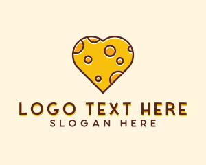 Heart - Cheddar Cheese Heart logo design