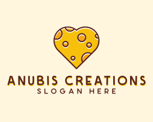 Cheddar Cheese Heart  logo design