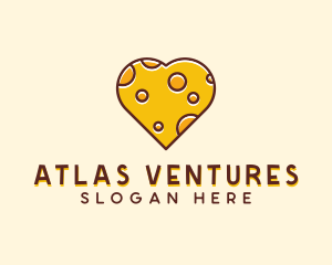 Cheddar Cheese Heart  logo design