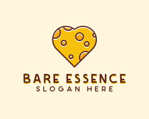 Cheddar Cheese Heart  logo design