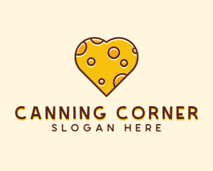 Cheddar Cheese Heart  logo design