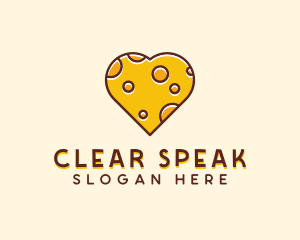 Cheddar Cheese Heart  logo design