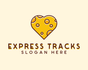 Cheddar Cheese Heart  logo design