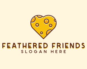 Cheddar Cheese Heart  logo design