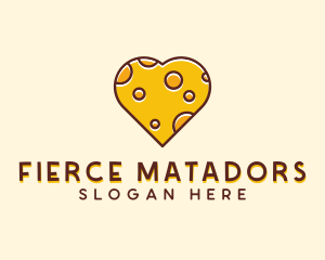 Cheddar Cheese Heart  logo design