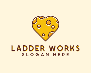 Cheddar Cheese Heart  logo design