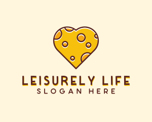 Cheddar Cheese Heart  logo design