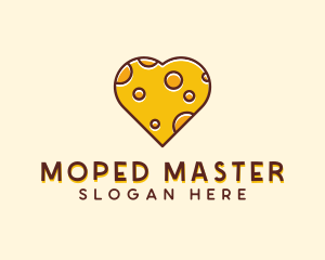 Cheddar Cheese Heart  logo design