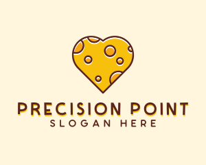 Cheddar Cheese Heart  logo design