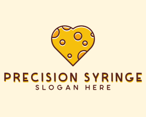 Cheddar Cheese Heart  logo design