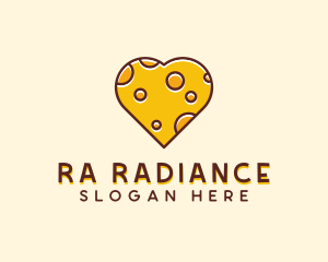 Cheddar Cheese Heart  logo design