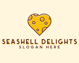 Cheddar Cheese Heart  logo design