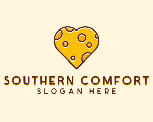 Cheddar Cheese Heart  logo design