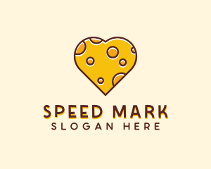 Cheddar Cheese Heart  logo design